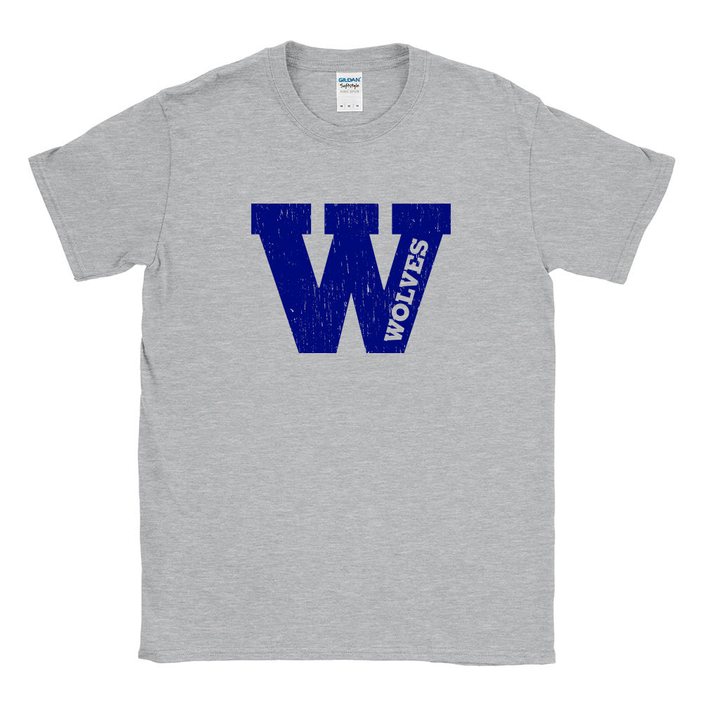 W - Wolves ~ Cotton T-Shirt ~ Wilmette Junior High School