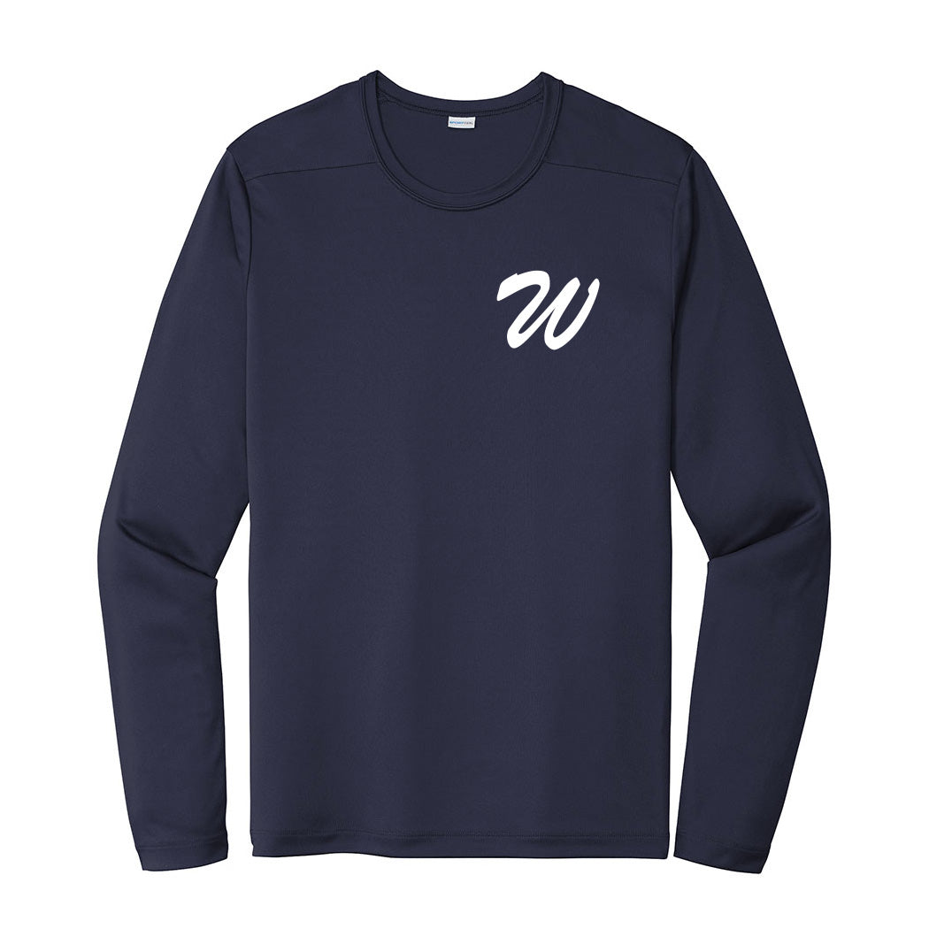 W Travel ~ Long Sleeve Performance T-Shirt ~ Wilmette Baseball Association