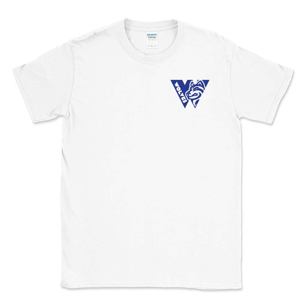 W Wolves ~ Cotton T-Shirt ~ Woodlawn Middle School