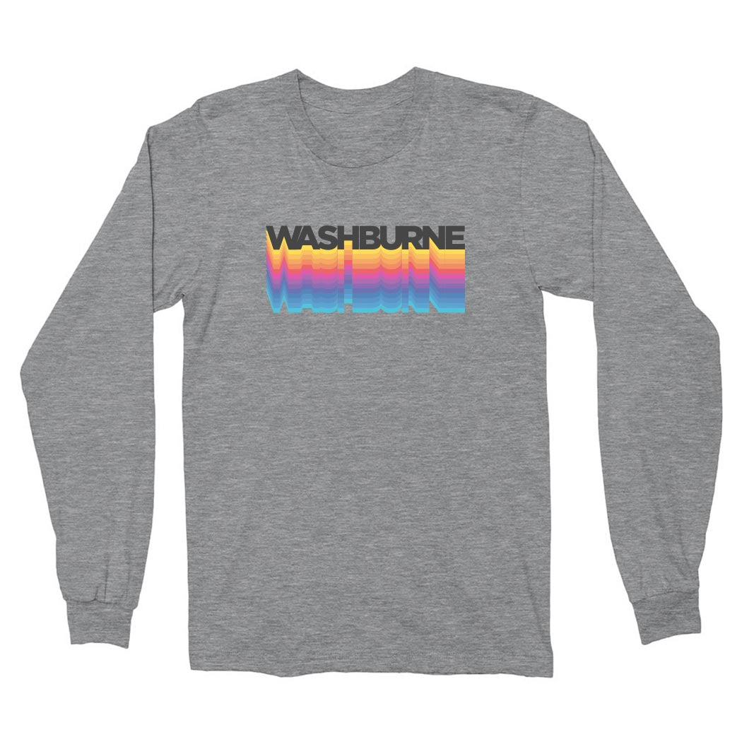 RAINBOW WASHBURNE LONG SLEEVE TEE ~ WASHBURNE SCHOOL ~ youth & adult ~ classic unisex fit