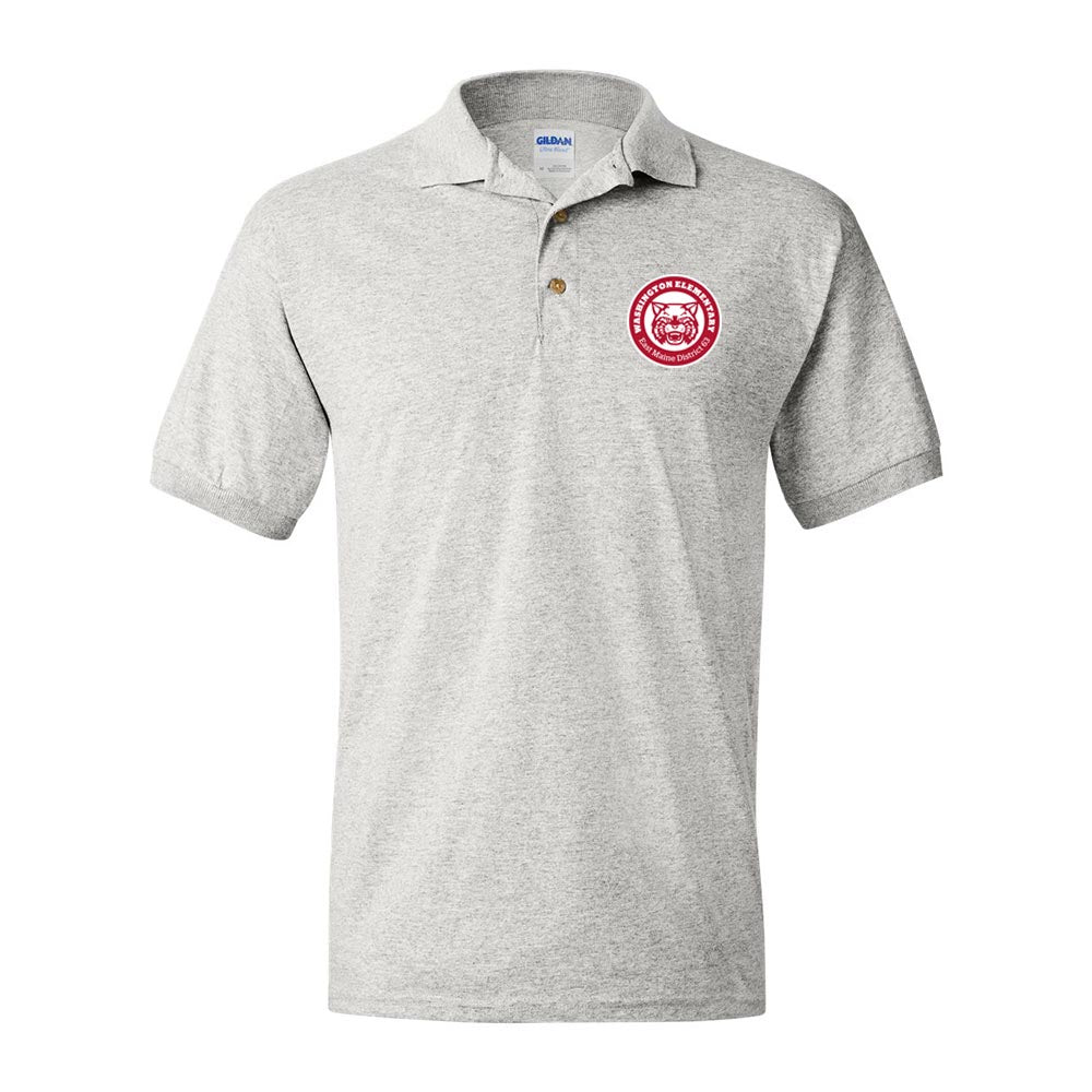 School Logo - 50/50 Polo - Washington Elementary School