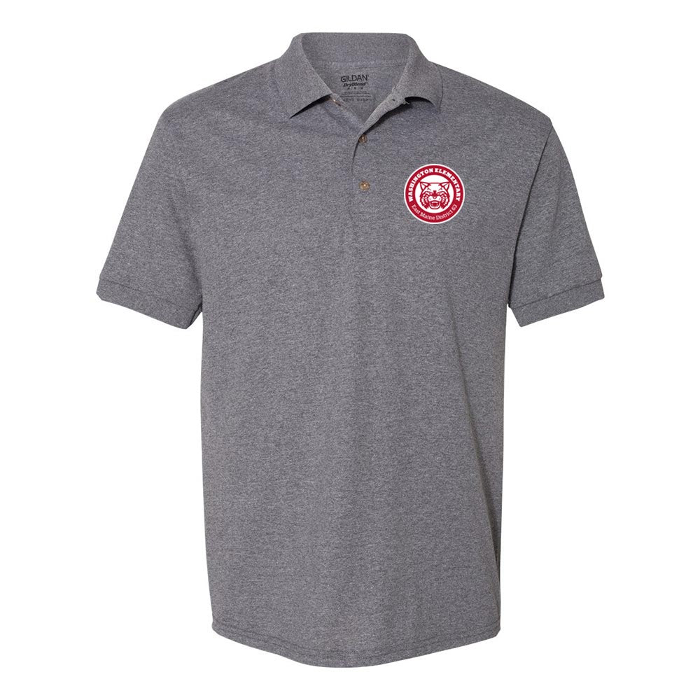 School Logo - 50/50 Polo - Washington Elementary School