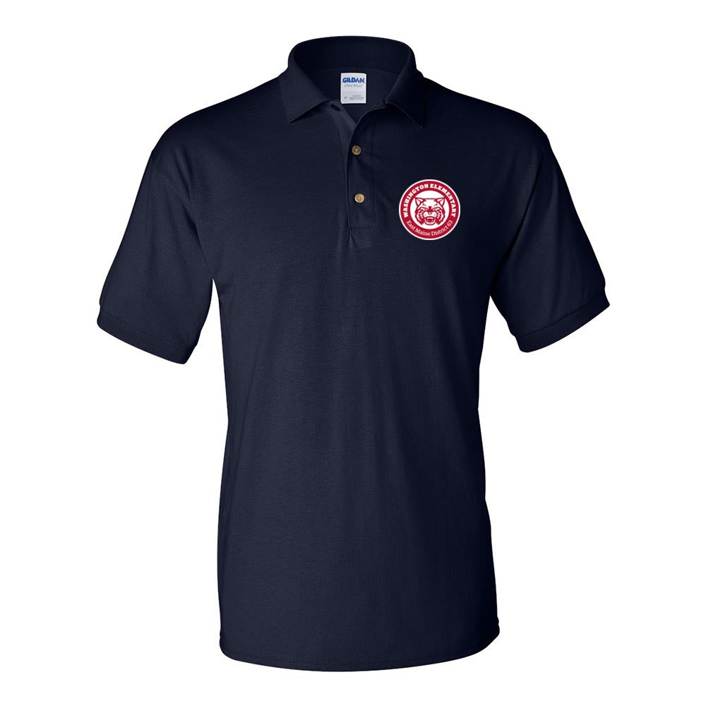 School Logo - 50/50 Polo - Washington Elementary School