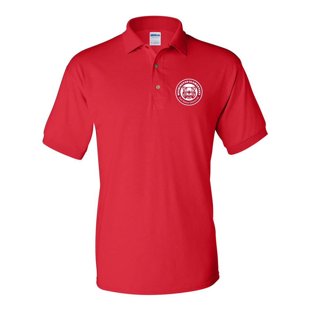 School Logo - 50/50 Polo - Washington Elementary School
