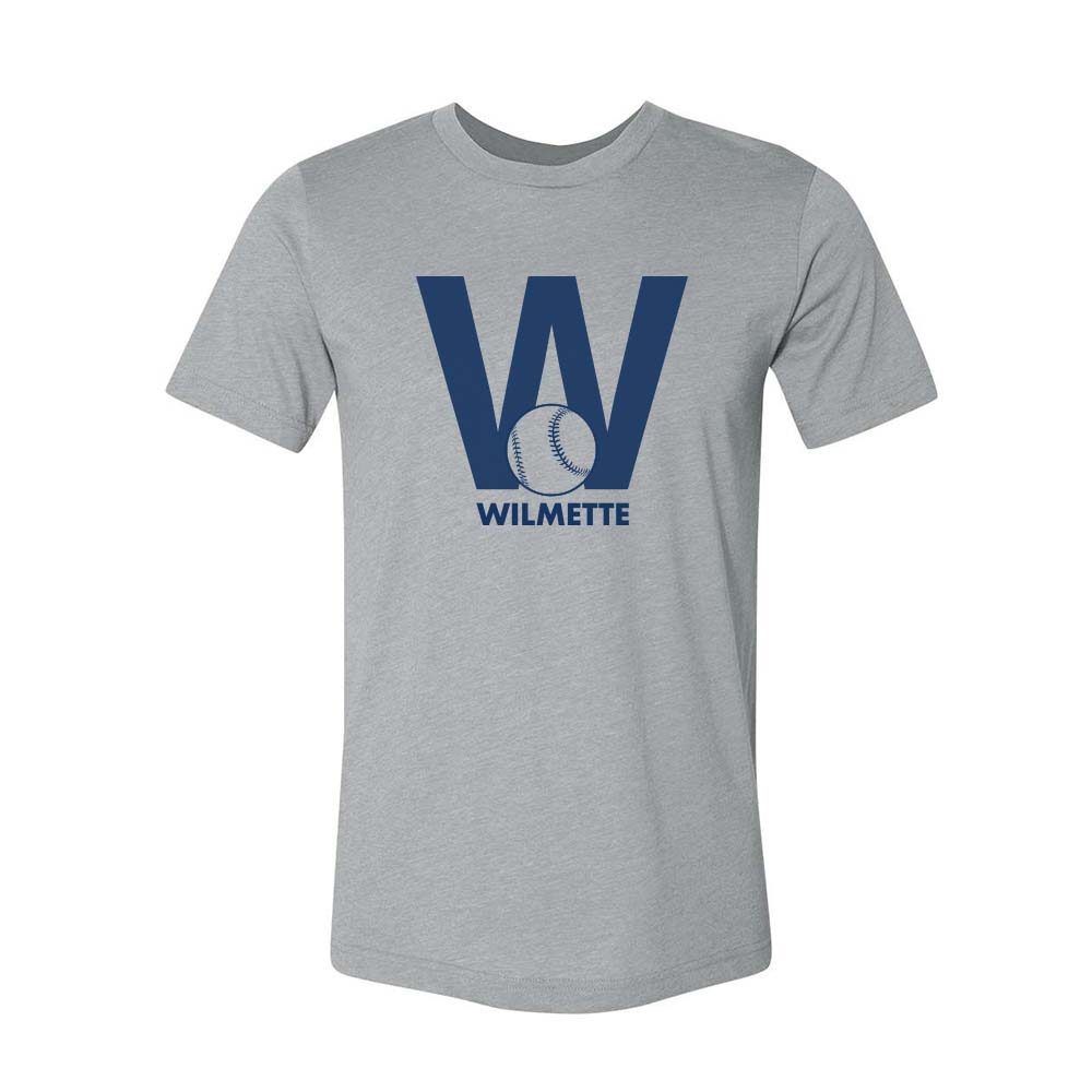 W Wilmette ~ WILMETTE BASEBALL ASSOCIATION ~ unisex tee ~ classic fit