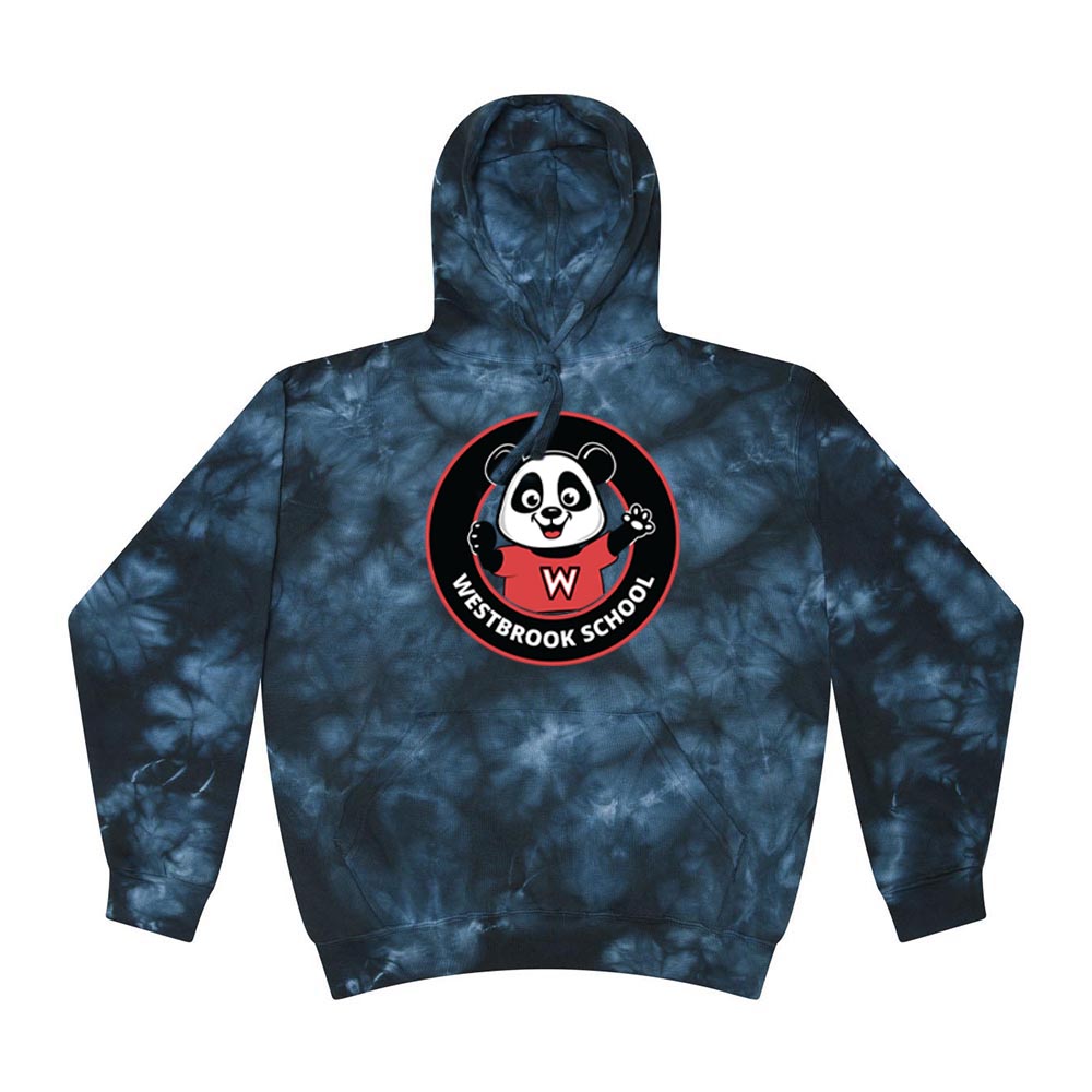 WESTBROOK LOGO TIE DYE HOODIE ~ WESTBROOK ELEMENTARY SCHOOL ~ youth & adult ~ classic unisex fit