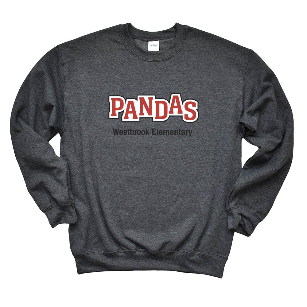 PANDAS OUTLINE SWEATSHIRT  ~ WESTBROOK ELEMENTARY SCHOOL ~ youth and adult  ~ classic fit
