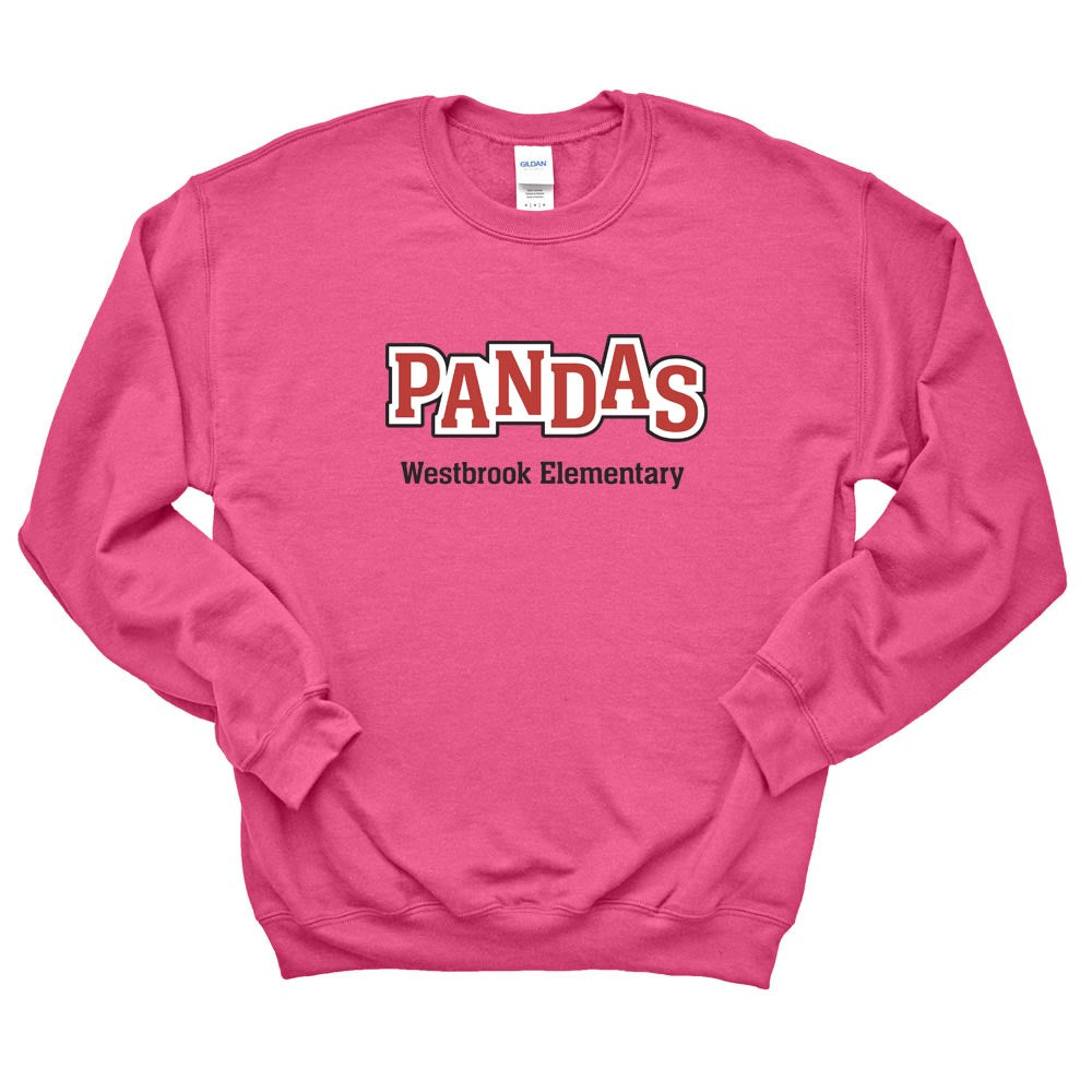 PANDAS OUTLINE SWEATSHIRT ~ WESTBROOK ELEMENTARY SCHOOL ~ youth & adult ~ classic unisex fit