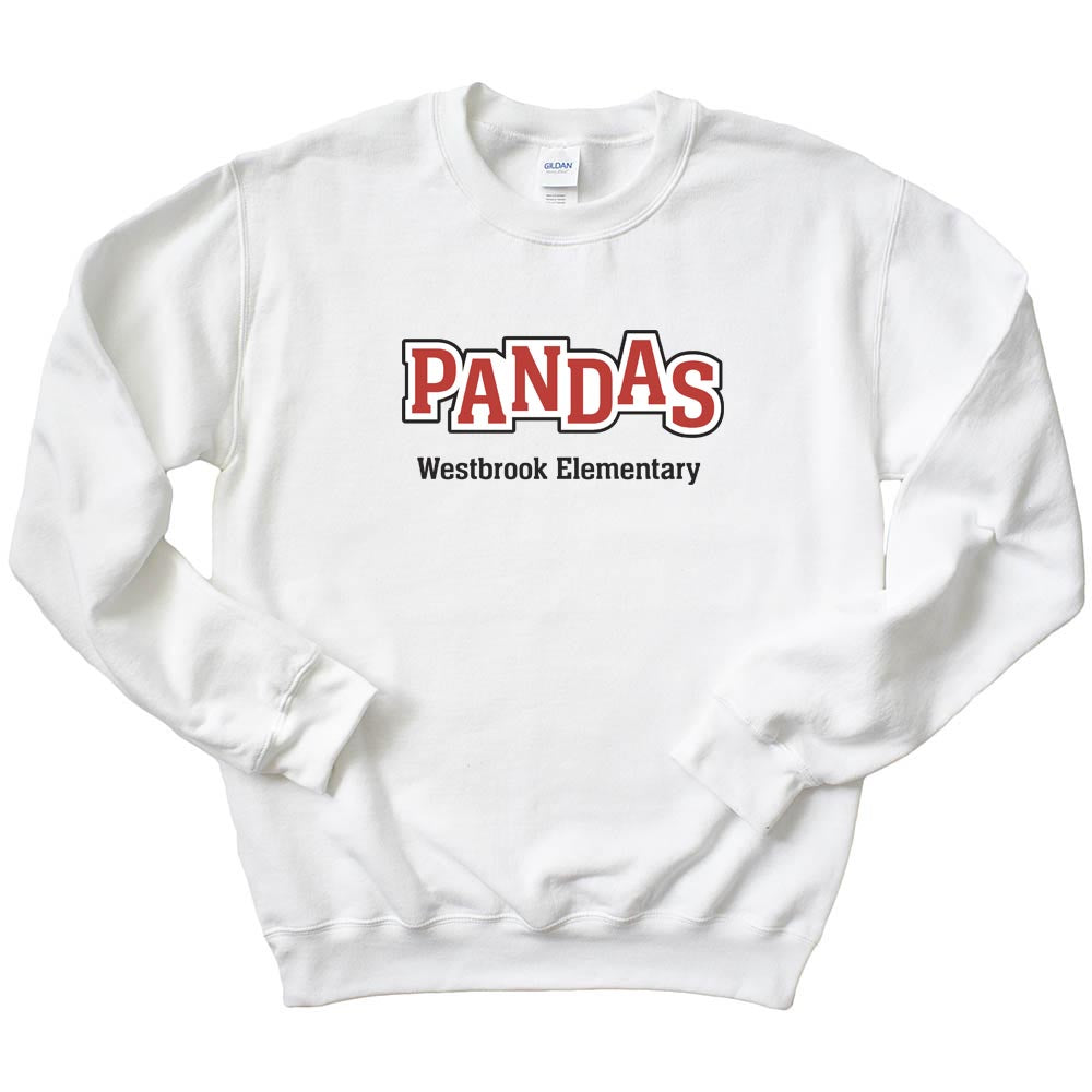 PANDAS OUTLINE SWEATSHIRT  ~ WESTBROOK ELEMENTARY SCHOOL ~ youth and adult  ~ classic fit