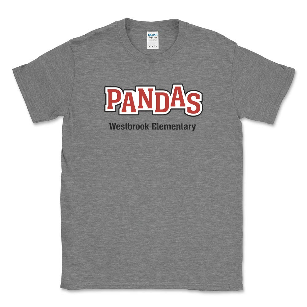 PANDAS OUTLINE TEE ~  WESTBROOK ELEMENTARY SCHOOL ~ youth & adult  ~ classic unisex fit