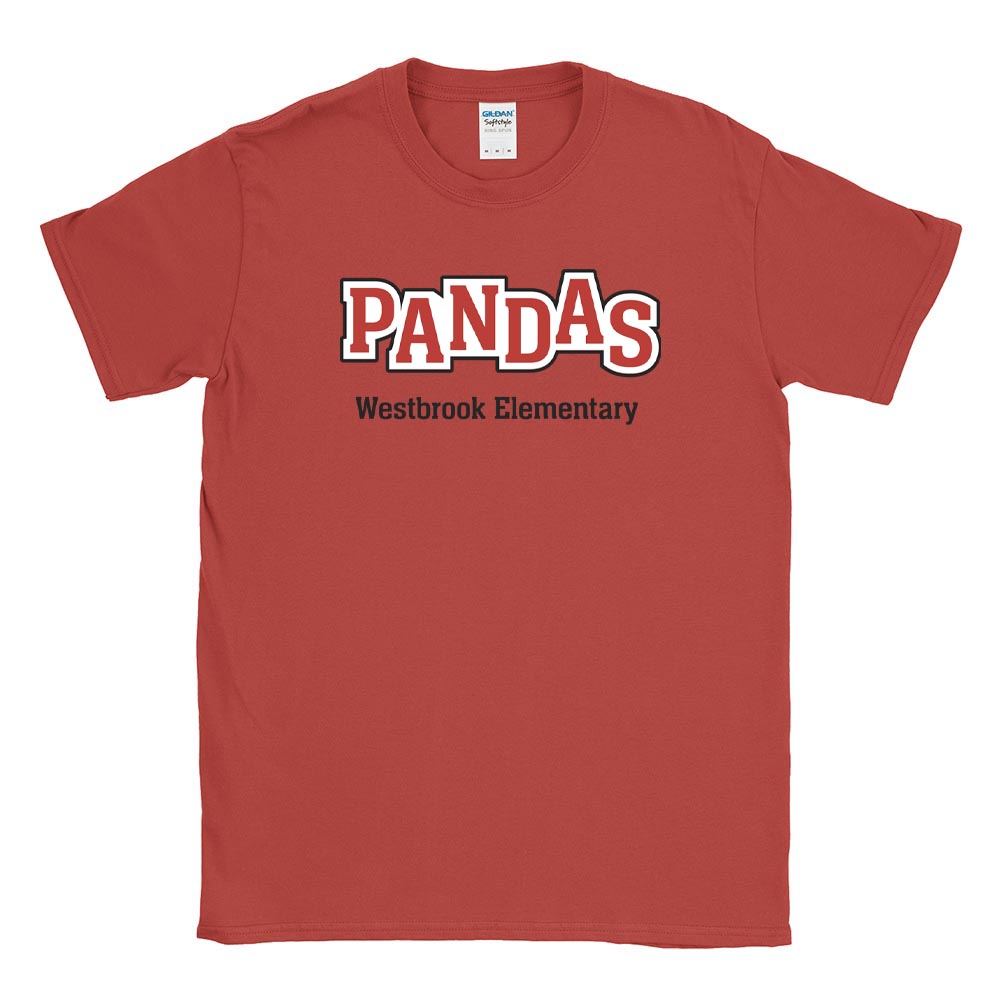 PANDAS OUTLINE TEE ~  WESTBROOK ELEMENTARY SCHOOL ~ youth & adult ~ classic unisex fit