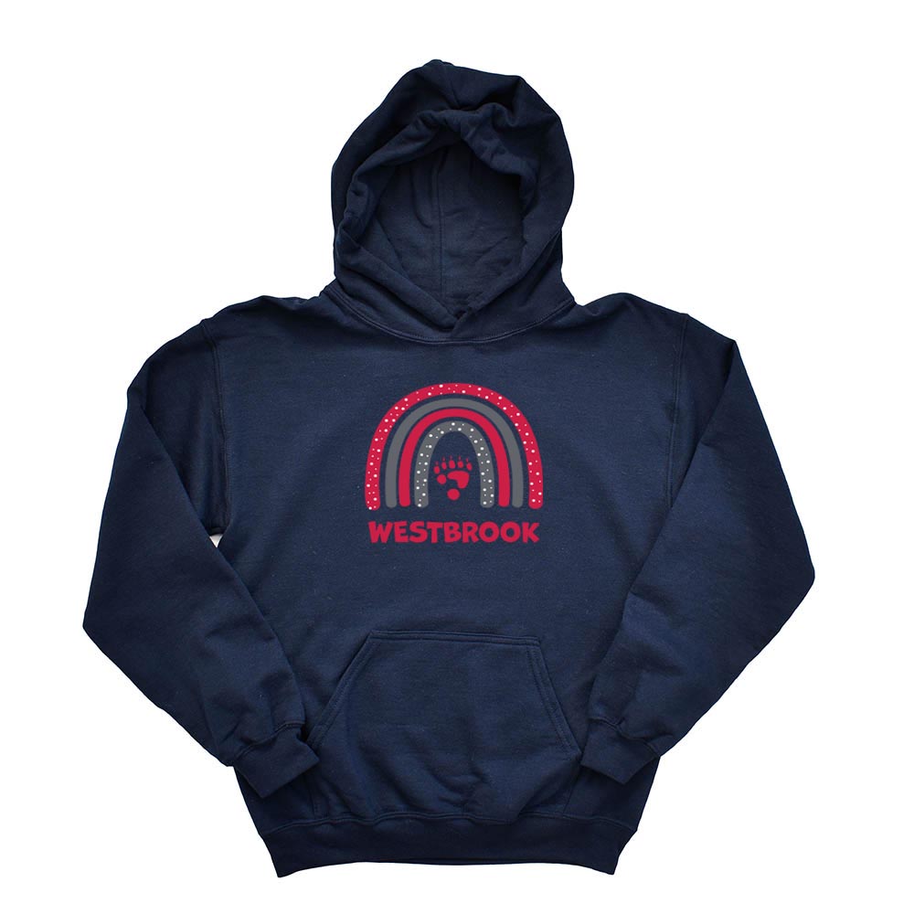 RAINBOW HOODIE  ~  WESTBROOK ELEMENTARY SCHOOL ~ youth and adult  ~ classic unisex fit