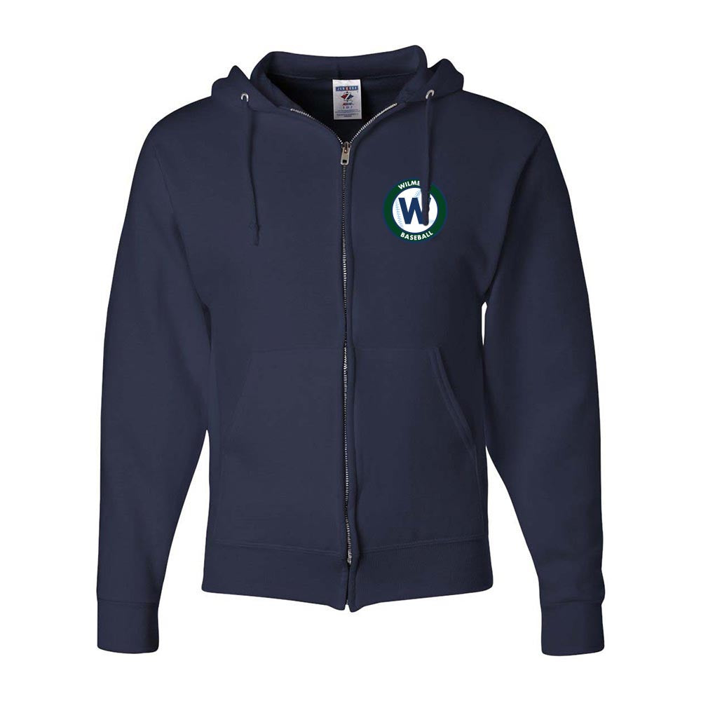 CIRCLE W ZIP HOODIE ~ WILMETTE BASEBALL ~ adult ~ classic fit