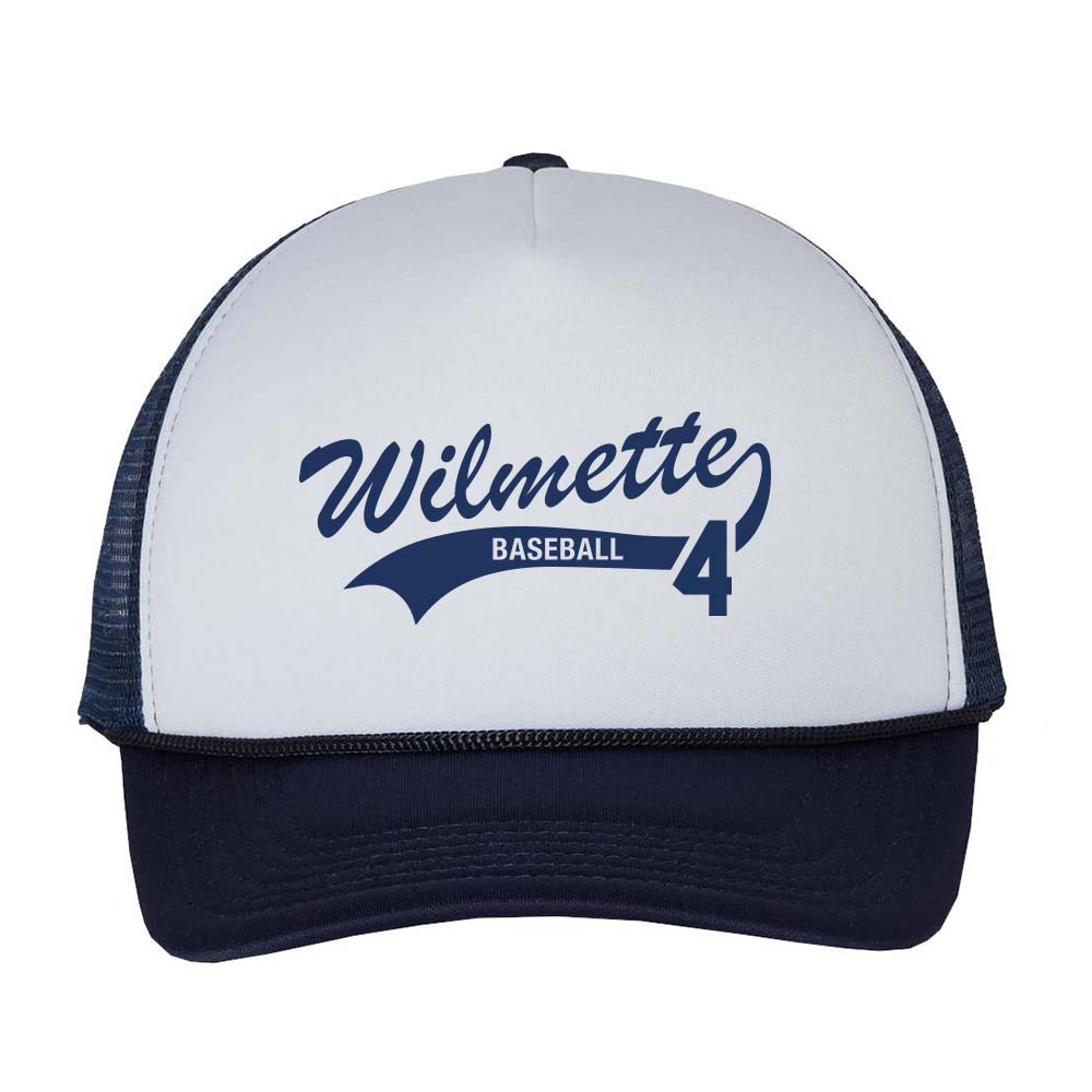 Travel Team W/ Optional Number Foam ~ Trucker Cap ~ Wilmette Baseball
