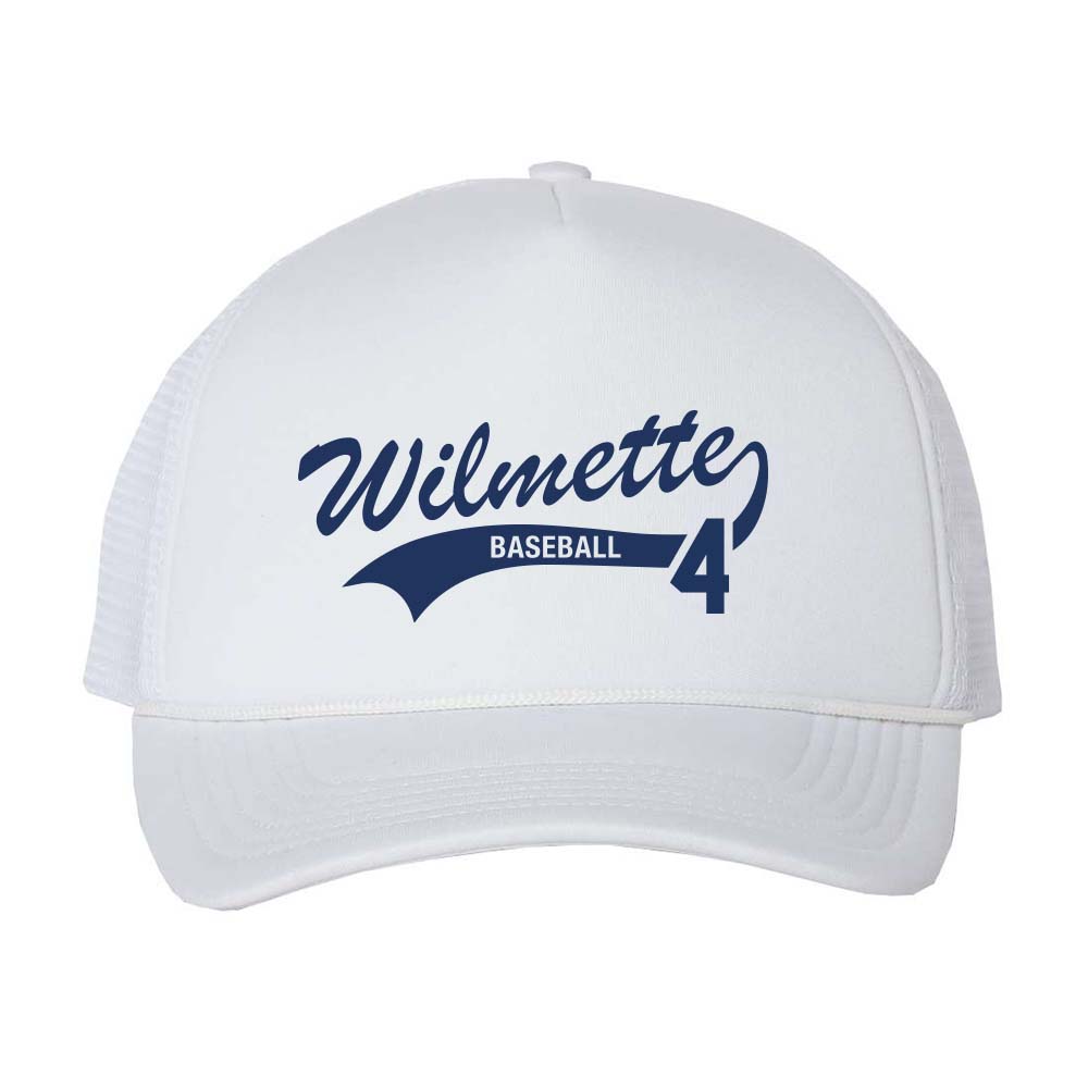 Travel Team W/ Optional Number Foam ~ Trucker Cap ~ Wilmette Baseball