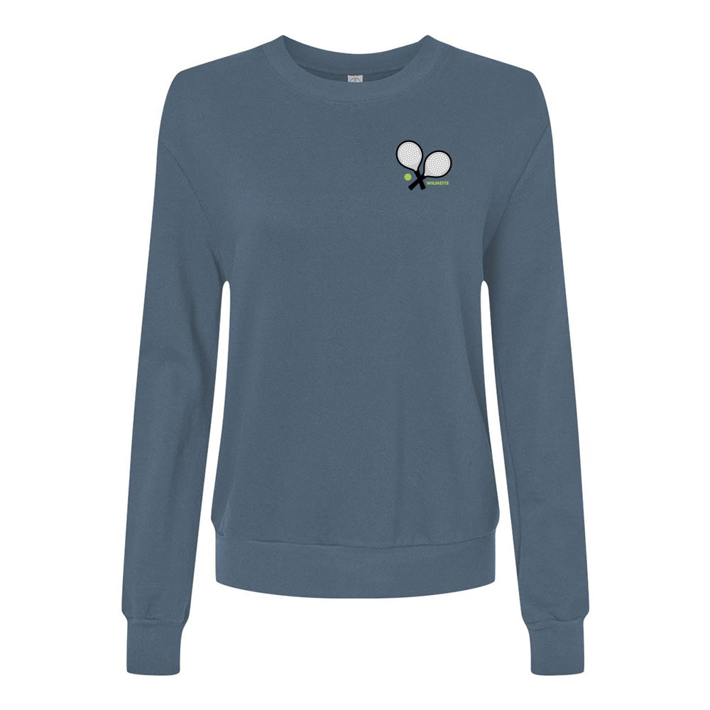WILMETTE PADDLE ~ Women's Eco-Washed Terry Throwback Pullover