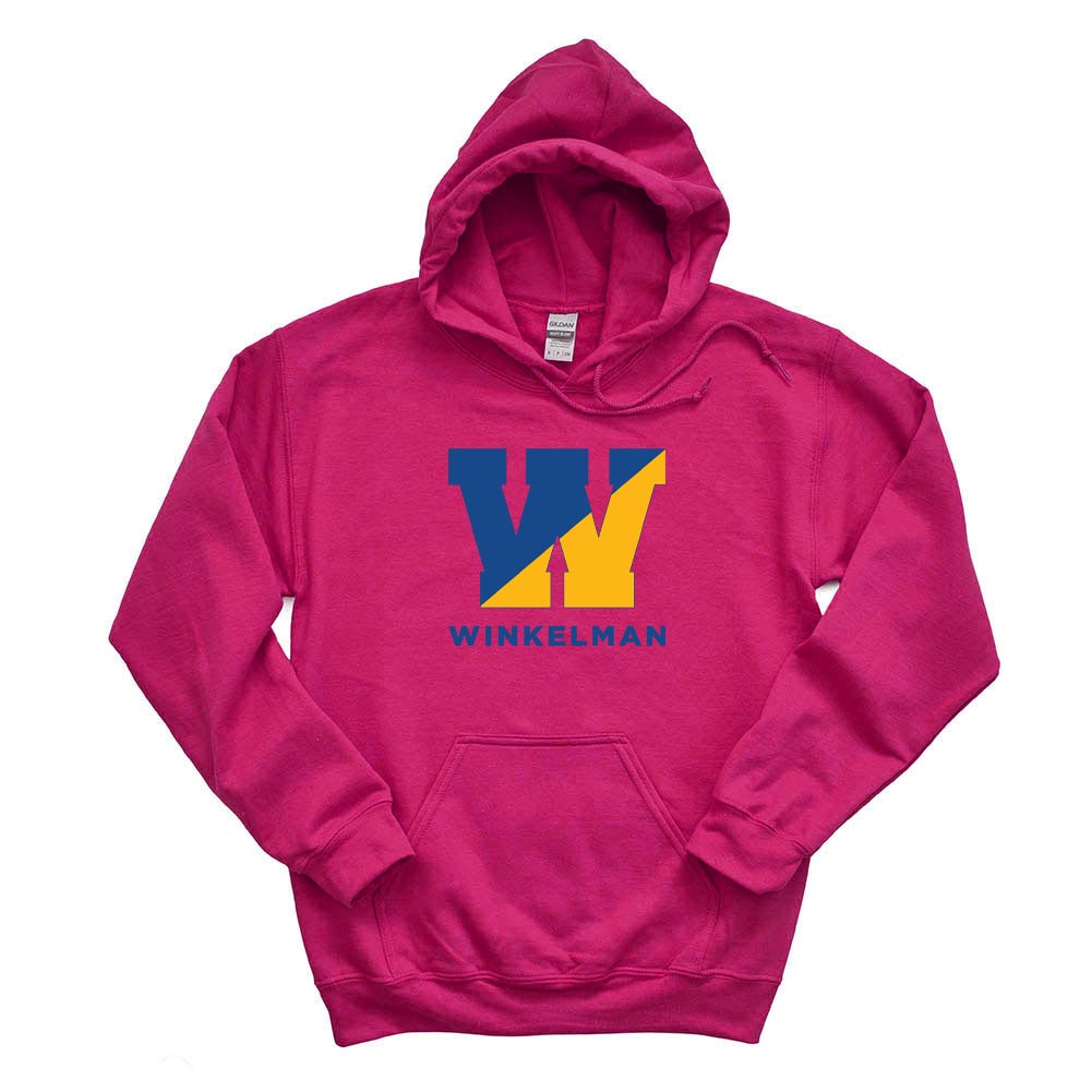 Split W ~ Hoodie ~ Winkelman Elementary-heliconia