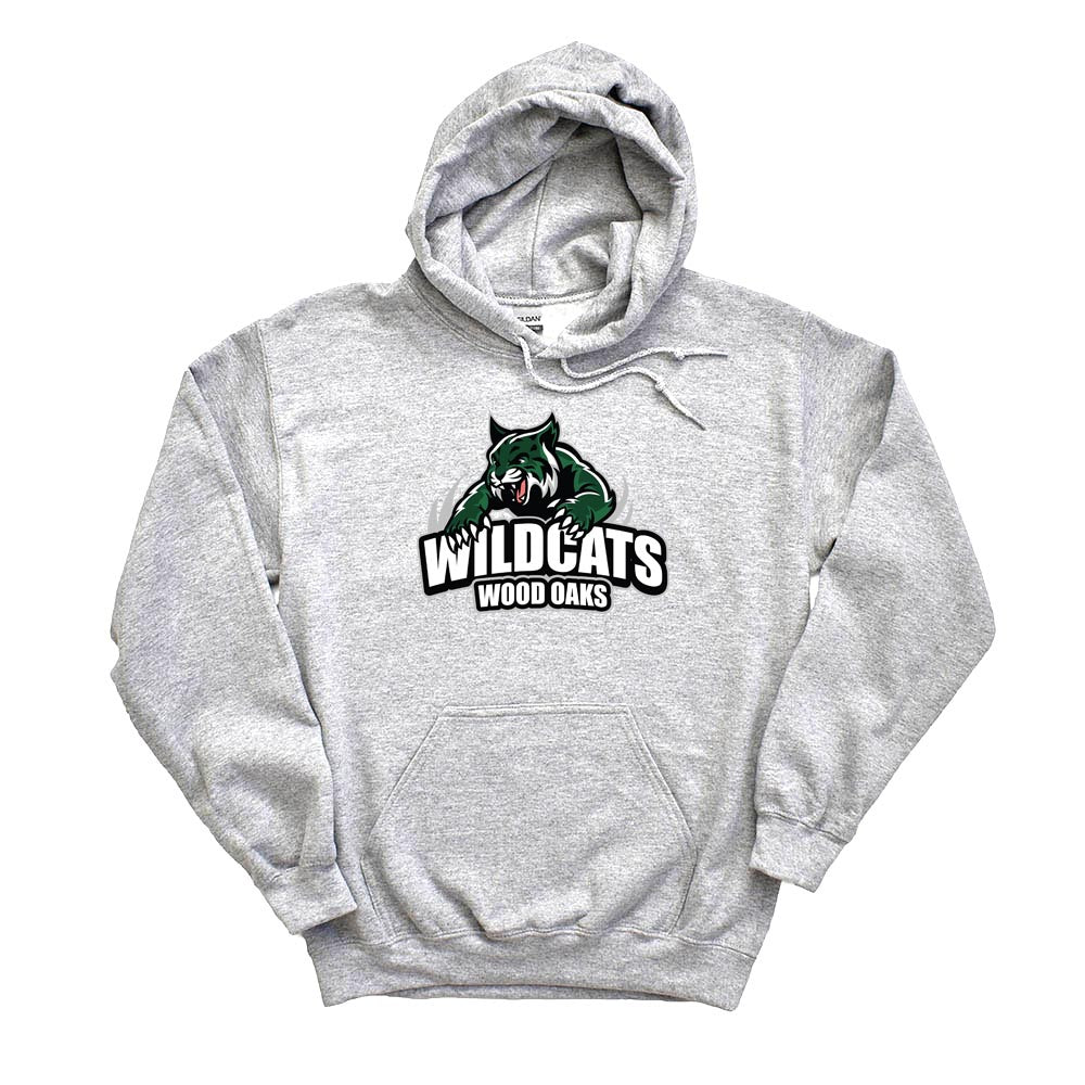 Wildcats Mascot ~ Hoodie ~ Wood Oaks Junior High
