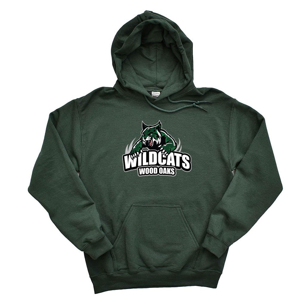 Wildcats Mascot ~ Hoodie ~ Wood Oaks Junior High