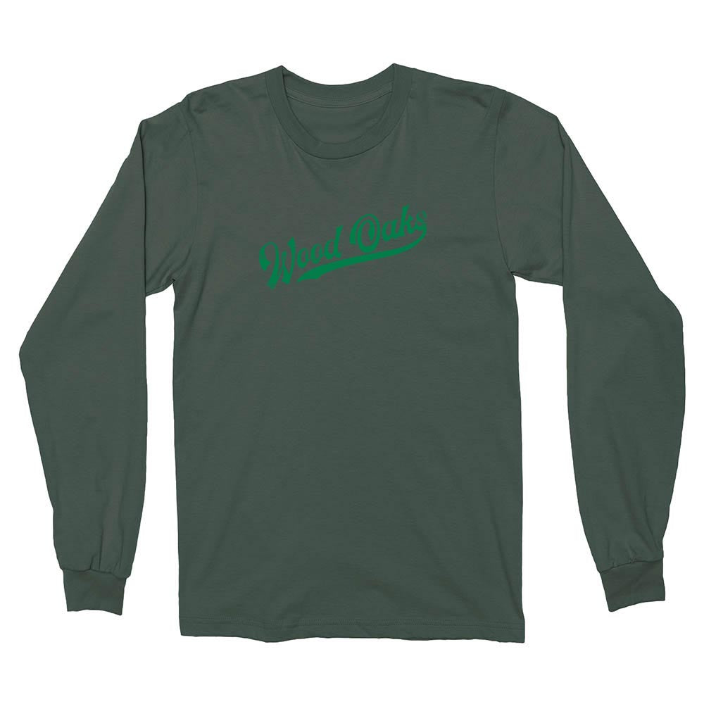 Retro Script ~ Long Sleeve T-Shirt ~ Wood Oaks Junior High