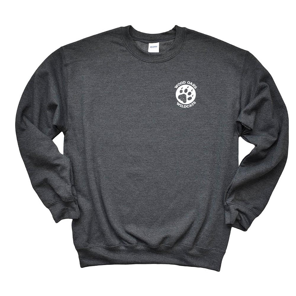 Wood Oaks Paw ~ Crewneck Sweatshirt ~ Wood Oaks Junior High