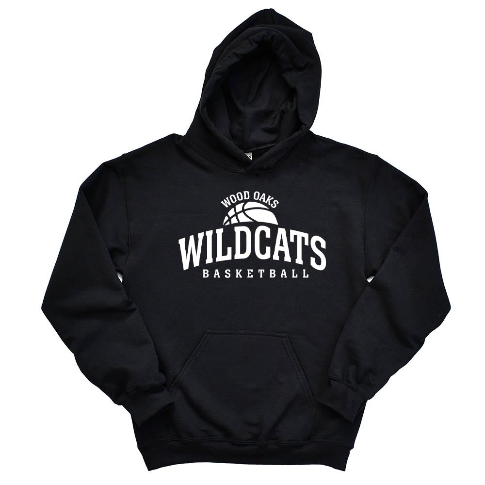 BASKETBALL HOODIE ~ WOOD OAKS ATHLETICS ~ youth and adult ~ classic fit