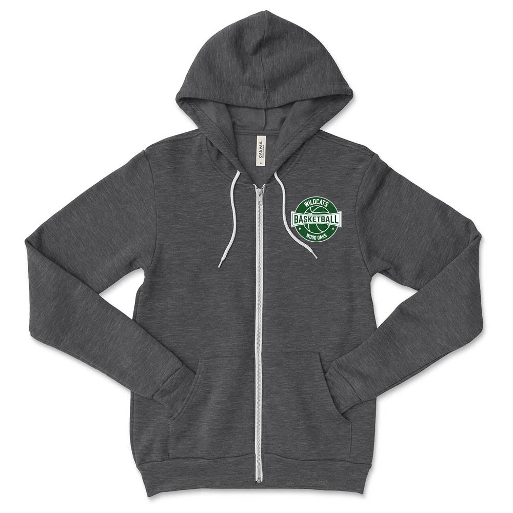 Basketball ~ Zip Hoodie ~ Wood Oaks Athletics