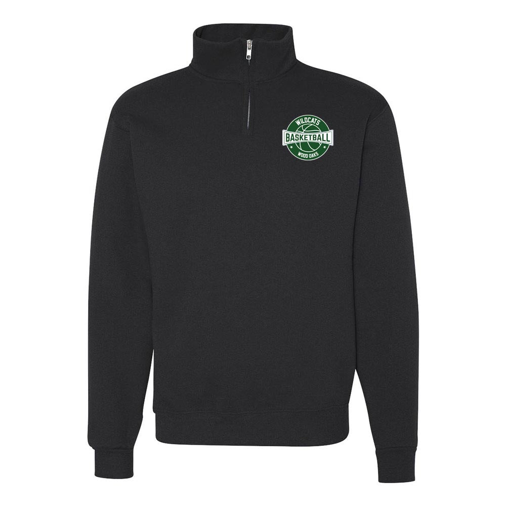 BASKETBALL QUARTER ZIP SWEATSHIRT ~ WOOD OAKS ATHLETICS ~ adult ~ classic fit