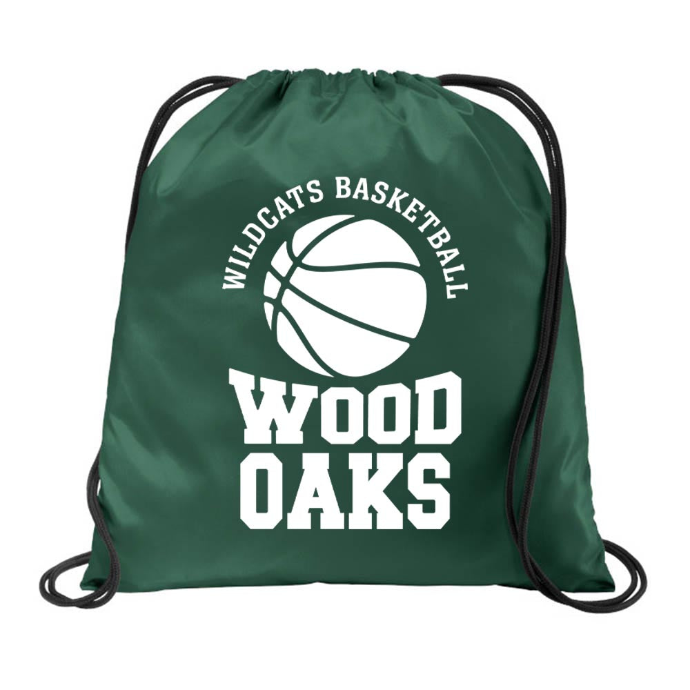 BASKETBALL DRAWSTRING BACKPACK ~ WOOD OAKS ATHLETICS