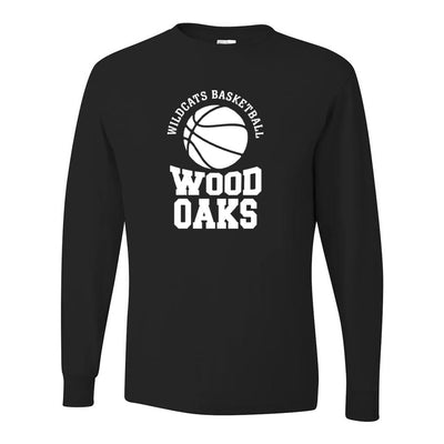 Basketball ~ Long Sleeve 50/50 T-Shirt ~ Wood Oaks Athletics