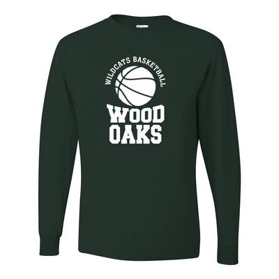 Basketball ~ Long Sleeve Dripower T-Shirt ~ Wood Oaks Athletics