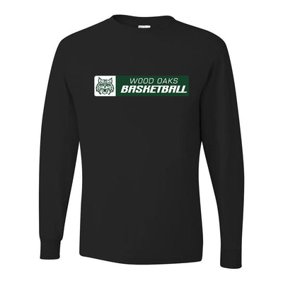 Basketball Horizontal ~ Long Sleeve Dripower T-Shirt ~ Wood Oaks Athletics