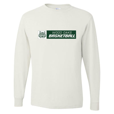 Basketball Horizontal ~ Long Sleeve Dripower T-Shirt ~ Wood Oaks Athletics