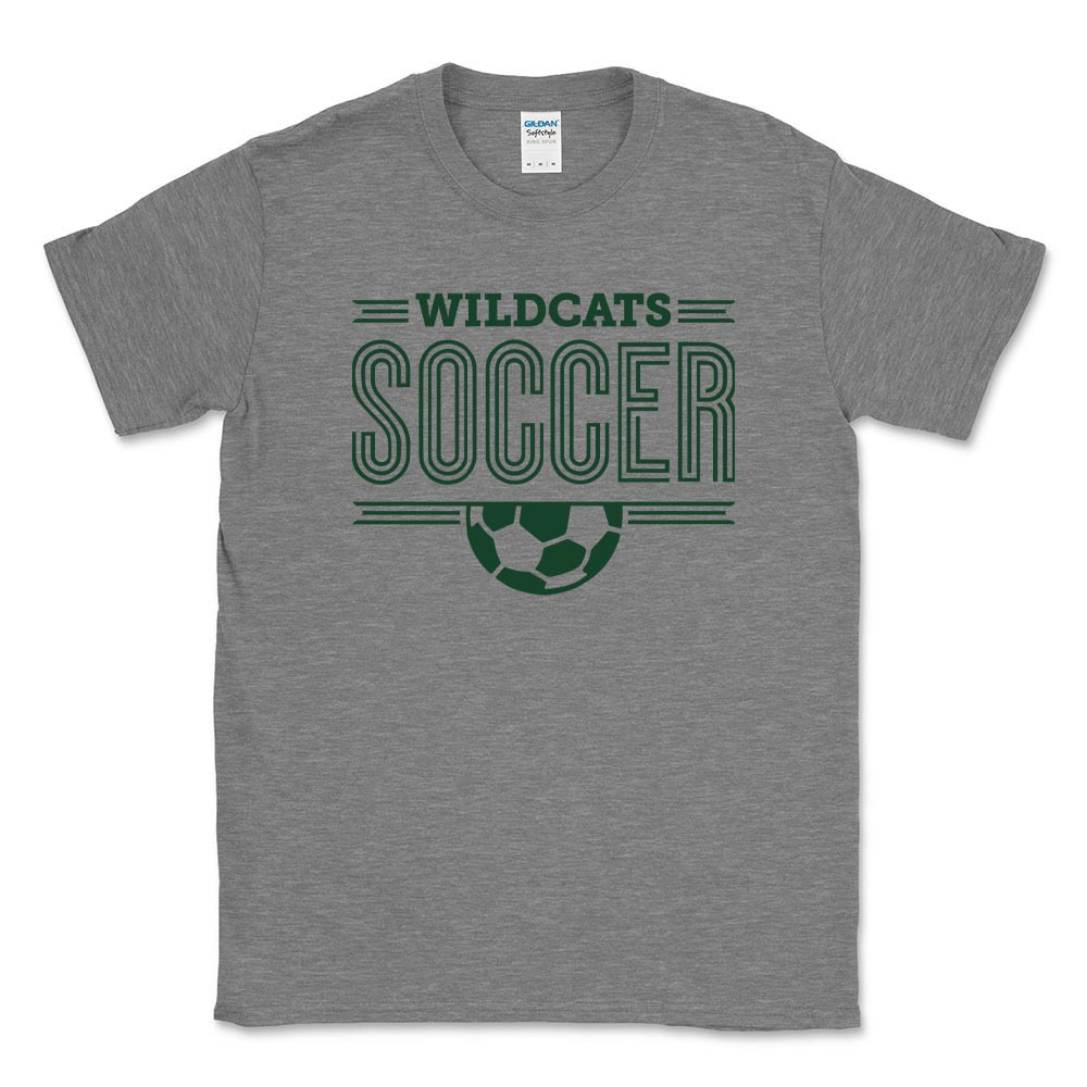 SOCCER SOFTSTYLE TEE ~ WOOD OAKS ATHLETICS ~ youth and adult ~ classic fit