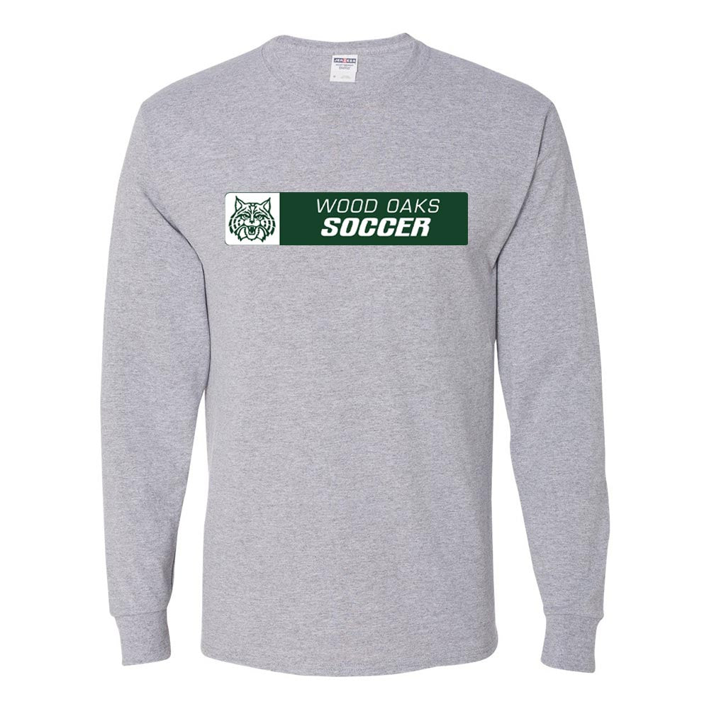 SOCCER HORIZONTAL LONG SLEEVE DRIPOWER TEE ~ WOOD OAKS ATHLETICS ~ youth and adult ~ classic fit
