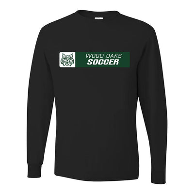 Soccer Horizontal ~ Long Sleeve 50/50 T-Shirt ~ Wood Oaks Athletics