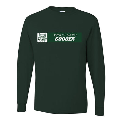 Soccer Horizontal ~ Long Sleeve 50/50 T-Shirt ~ Wood Oaks Athletics