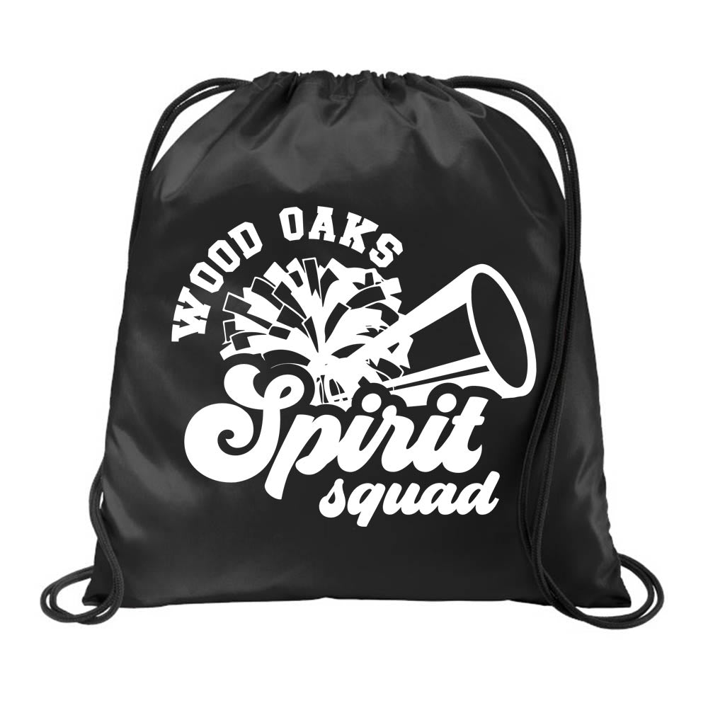 SPIRIT SQUAD DRAWSTRING BACKPACK ~ WOOD OAKS ATHLETICS