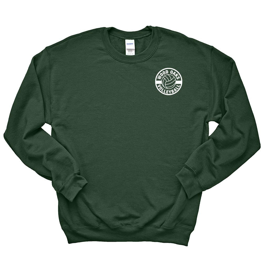 VOLLEYBALL UNISEX SWEATSHIRT ~ WOOD OAKS ATHLETICS ~ youth and adult ~ classic fit