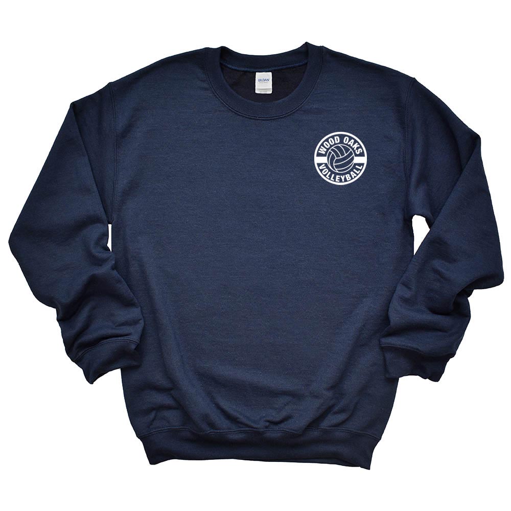 VOLLEYBALL SWEATSHIRT ~ WOOD OAKS ATHLETICS ~ youth & adult ~ classic unisex fit