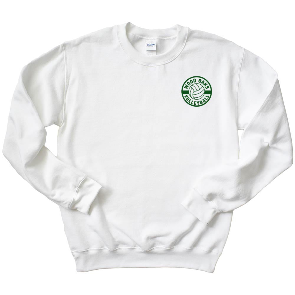 VOLLEYBALL SWEATSHIRT ~ WOOD OAKS ATHLETICS ~ youth & adult ~ classic unisex fit