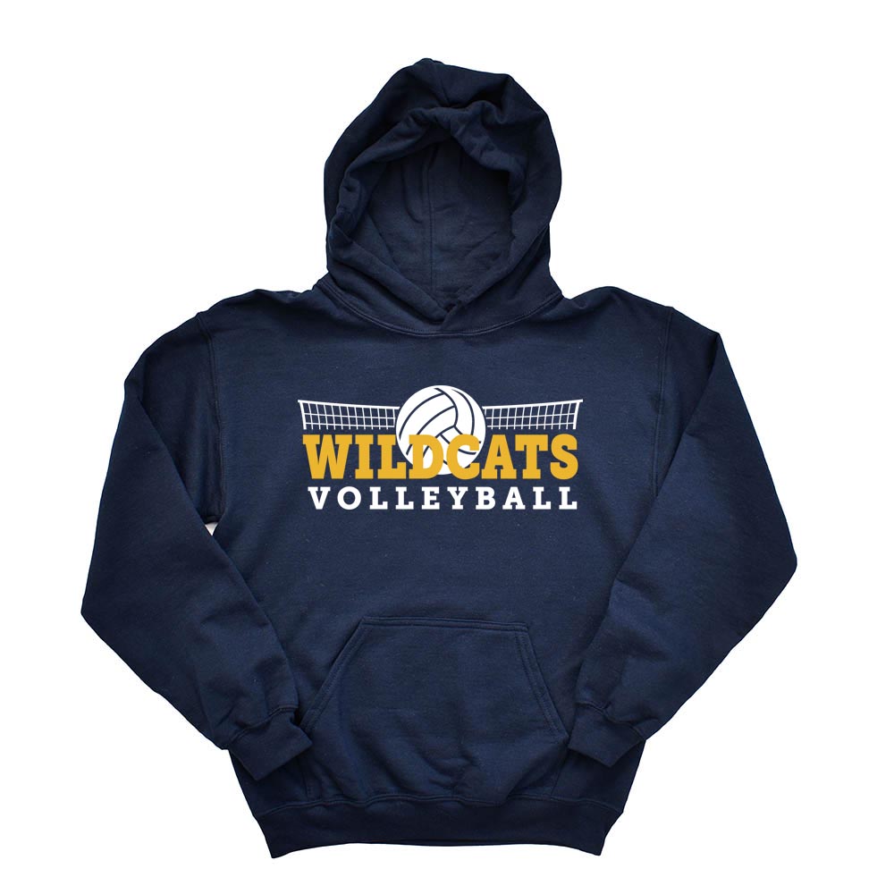 VOLLEYBALL HOODIE ~ WOOD OAKS ATHLETICS ~ youth & adult ~ classic unisex fit