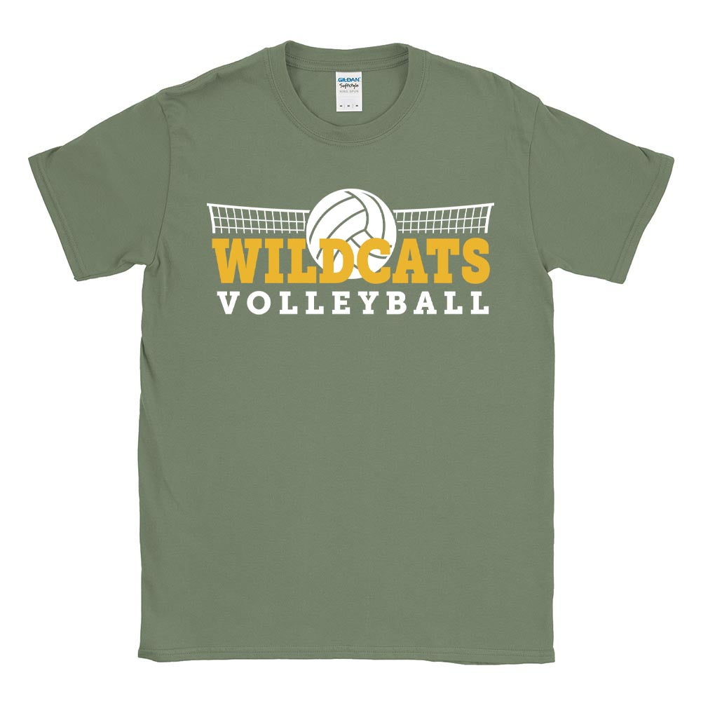 VOLLEYBALL SOFTSTYLE TEE ~ WOOD OAKS ATHLETICS ~ youth & adult ~ classic unisex fit