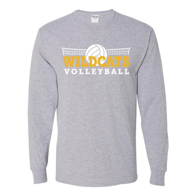 Volleyball ~ Long Sleeve 50/50 T-Shirt ~ Wood Oaks Athletics