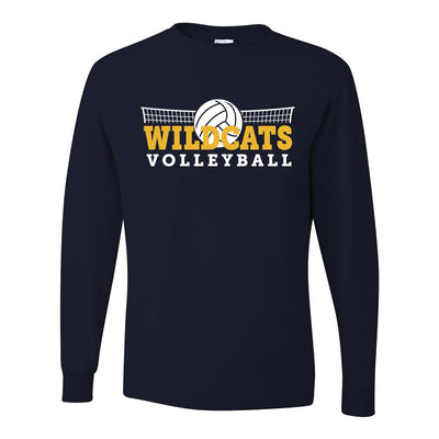 Volleyball ~ Long Sleeve 50/50 T-Shirt ~ Wood Oaks Athletics