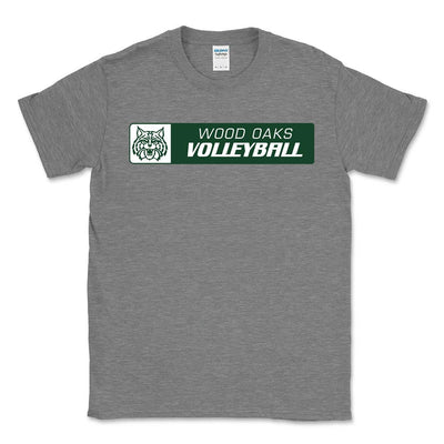 Volleyball Horizontal ~ Cotton T-Shirt ~ Wood Oaks Athletics