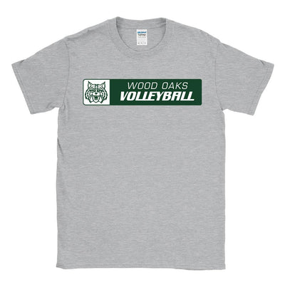 Volleyball Horizontal ~ Cotton T-Shirt ~ Wood Oaks Athletics