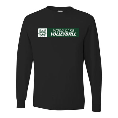 Volleyball Horizontal ~ Long Sleeve 50/50 T-Shirt ~ Wood Oaks Athletics
