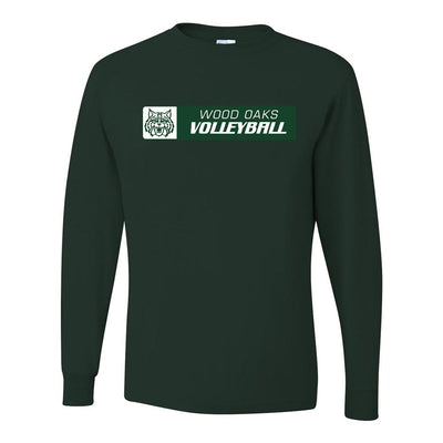 Volleyball Horizontal ~ Long Sleeve 50/50 T-Shirt ~ Wood Oaks Athletics