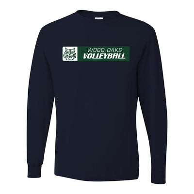 Volleyball Horizontal ~ Long Sleeve 50/50 T-Shirt ~ Wood Oaks Athletics